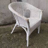 Paire de fauteuils en rotin vintage
