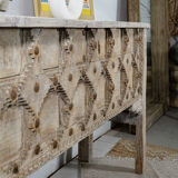 Carved wooden console