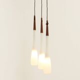 Suspension Drop triple by Uno & Östen Kristiansson for Luxus, Sweden.