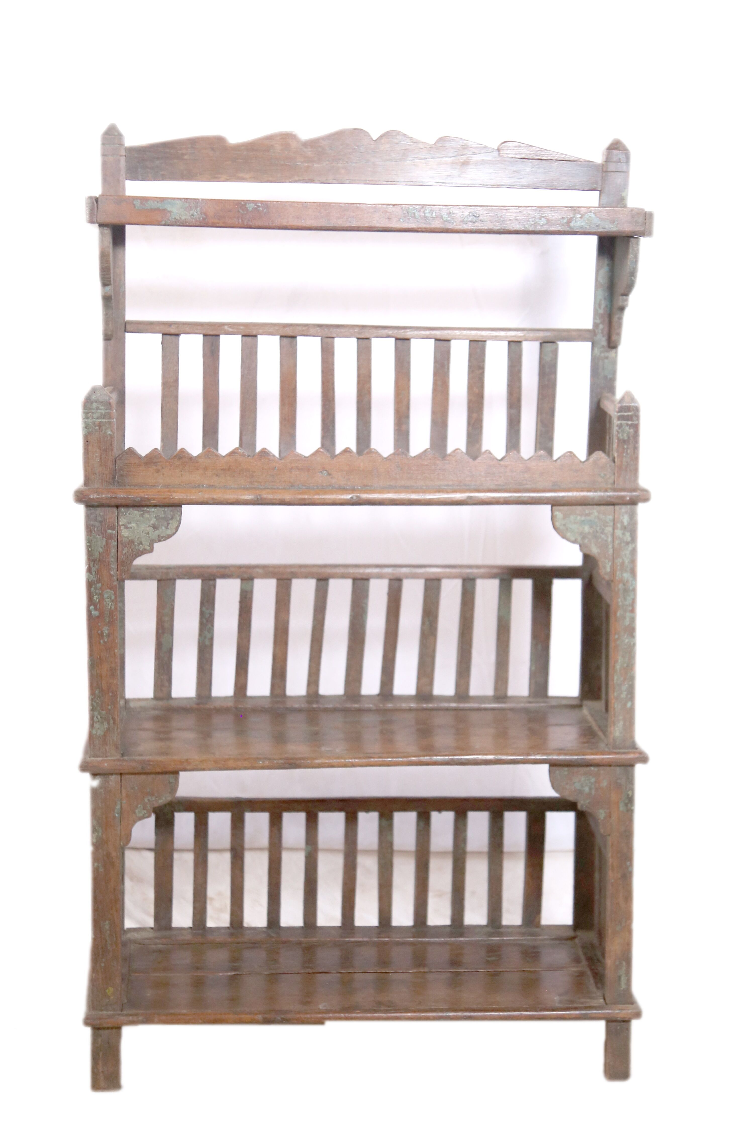 Tribal shelf in ancient Burmese teak