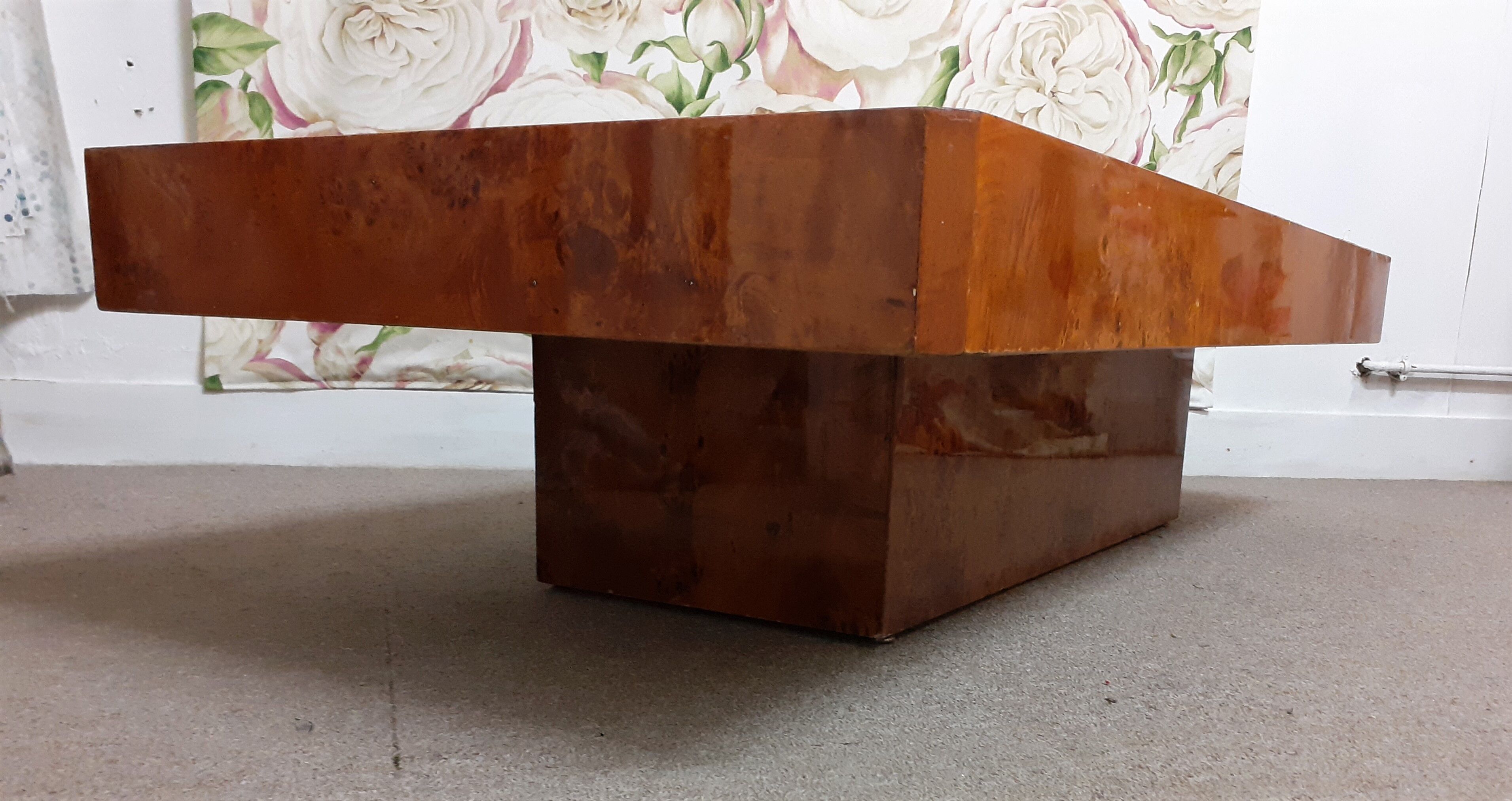 Elm magnifying glass coffee table