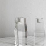 Duo de bougeoirs en cristal