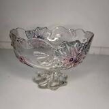 Footed glass fruit bowl