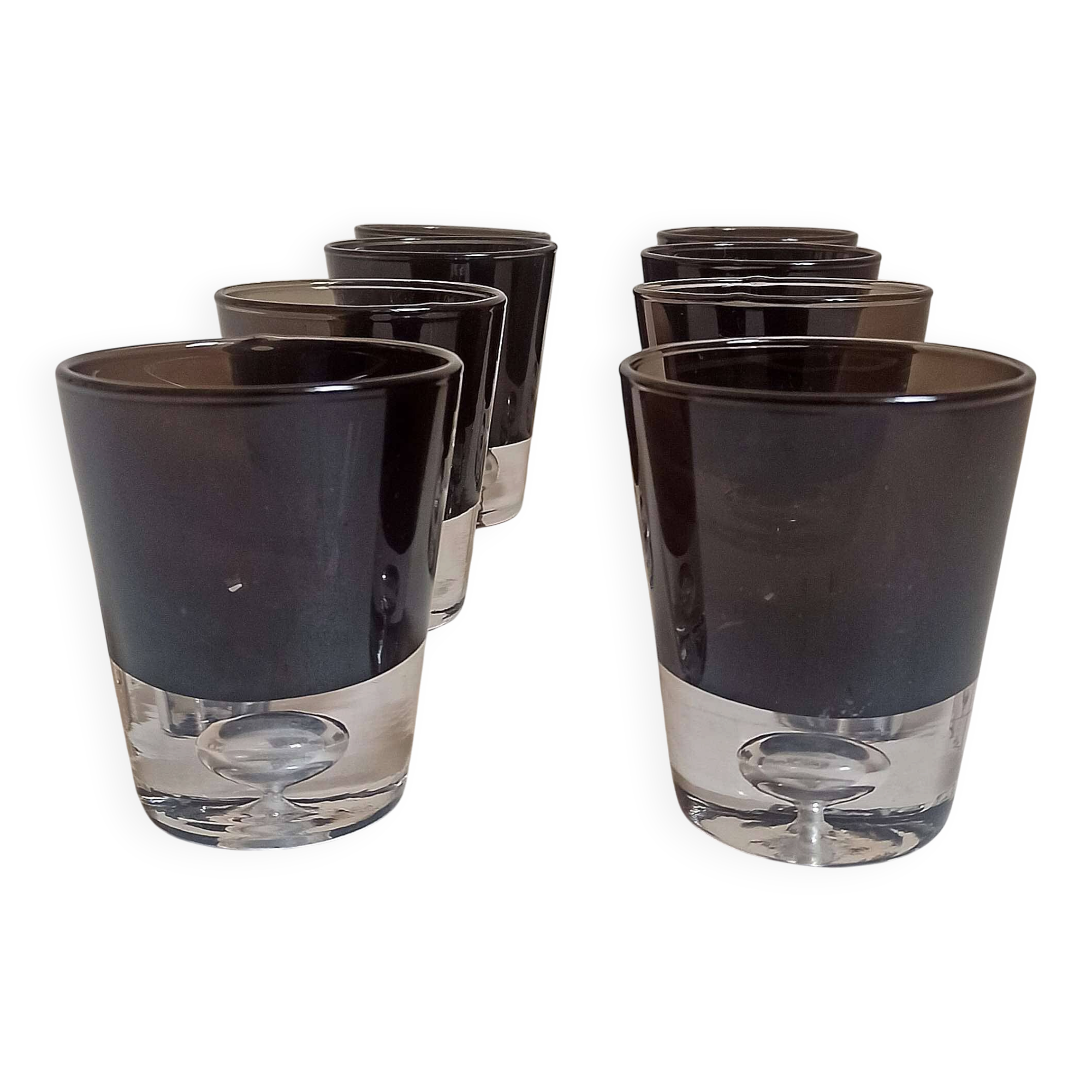 Set of 8 glasses 1960s Bo Borström Aseda Sweden