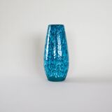 Blue ceramic vase, German design, 1960s, made in Germany