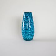 Blue ceramic vase, German design, 1960s, made in Germany