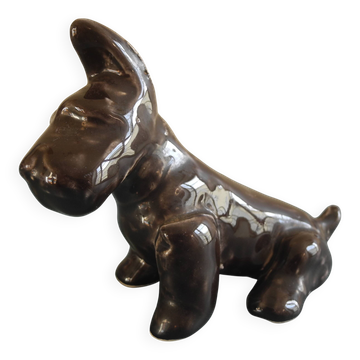 vintage ceramic dog figurine 50s