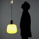 Vintage metal and glass pendant light design Italy 1960s