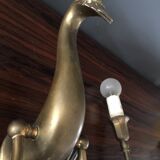 Pair d swans solid brass wall light