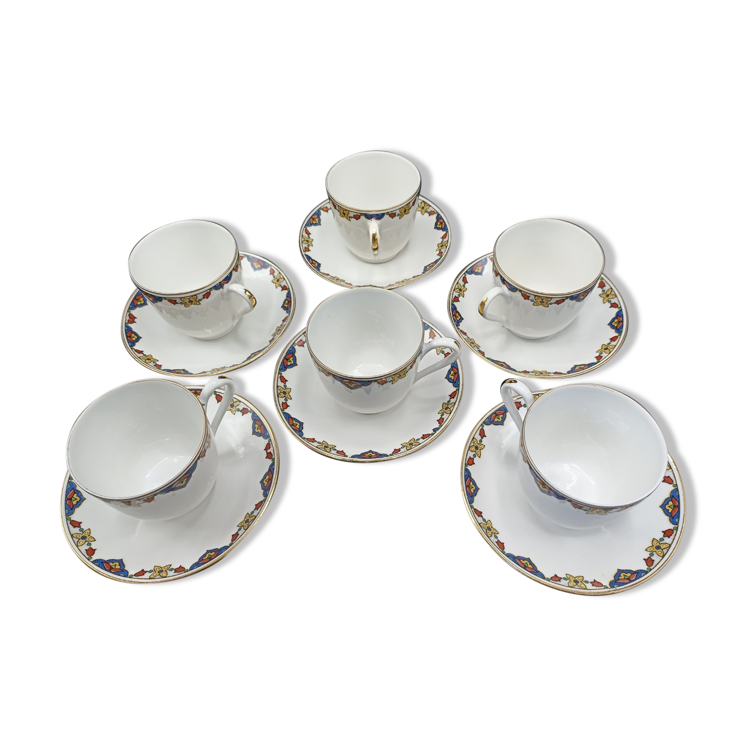 6 Cups art deco coffee - Jean Boyer