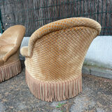 Piary of vintage toad armchairs