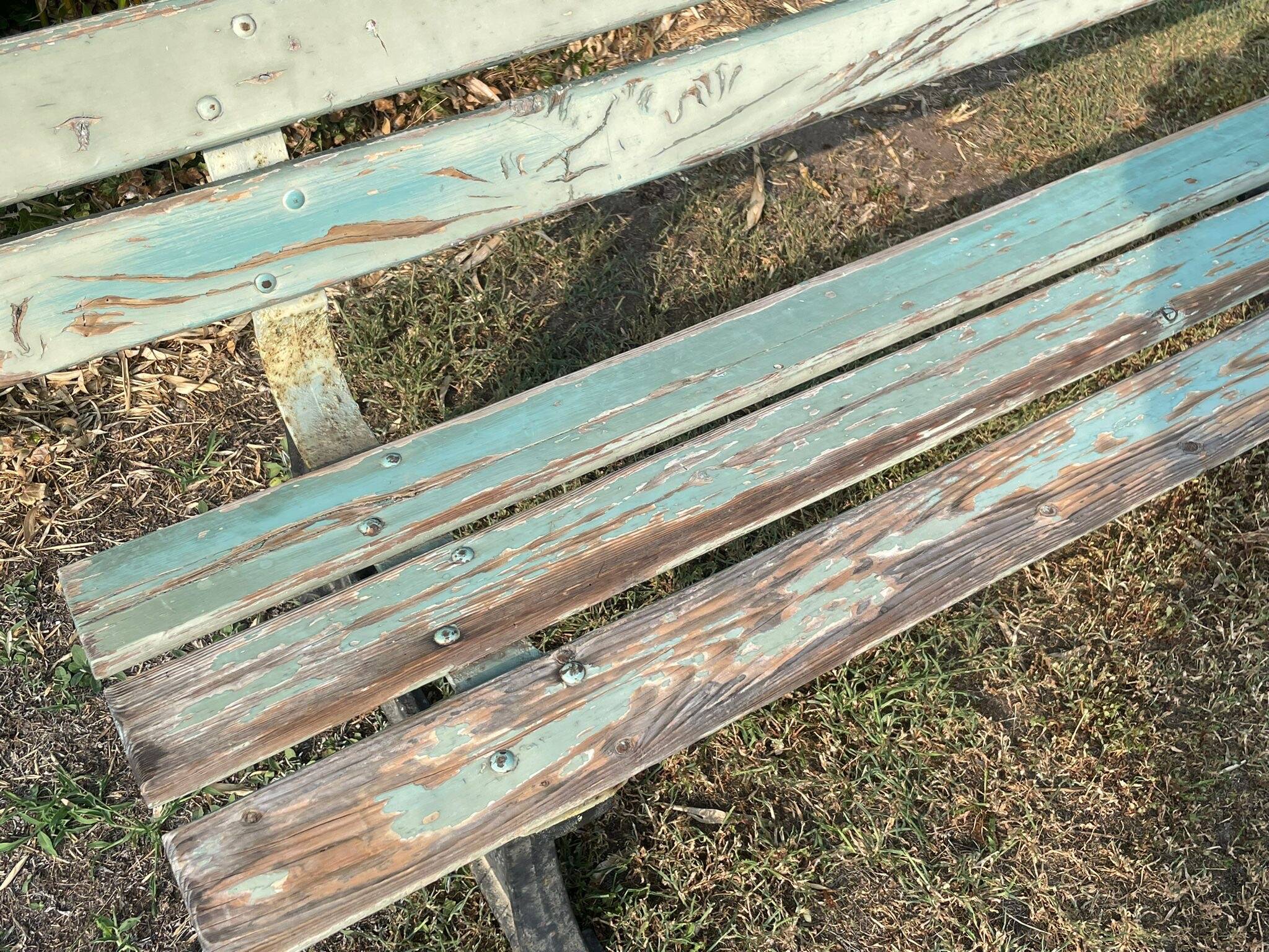 Antique garden bench