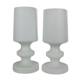 Lampe de table tout en verre du milieu du siècle / Osvětlovací sklo Valašské Meziříčí, années 1970.