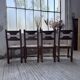 Set 4 chaises rustiques chêne De puydt, Belgique 1970