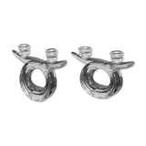 Pair of Art Deco Cristallerie de Vannes candlesticks