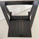Pair of wooden folding chairs in the style of Aldo Jacober