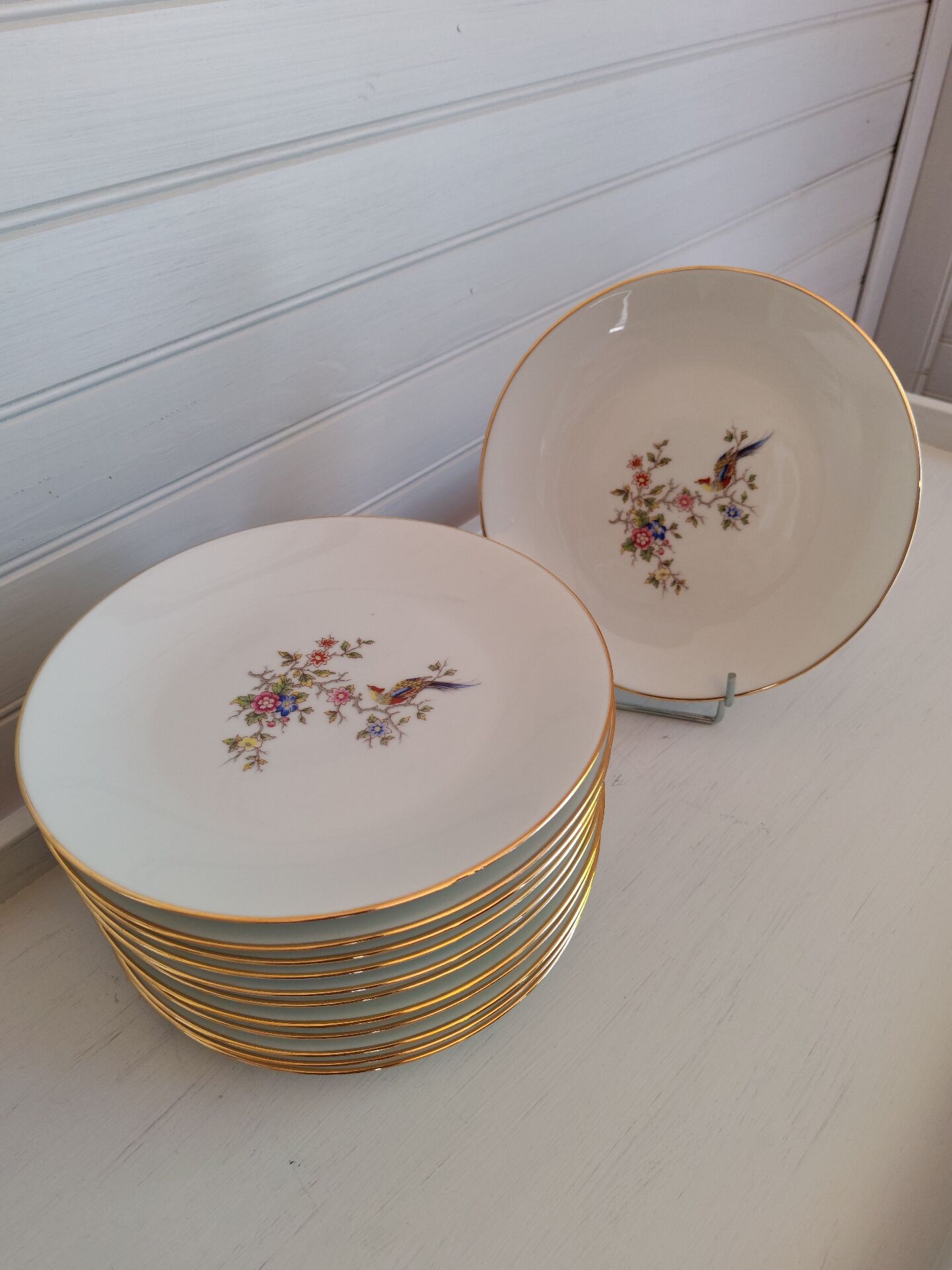 Set of 12 Limoges LP bee plates