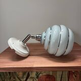 Blue and silver wall light