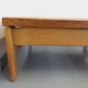 Vintage square coffee table in solid oak wood from the 60s 70s
