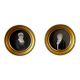 2 portraits, oil painting with gilt wood frames by Prosper, 1807
