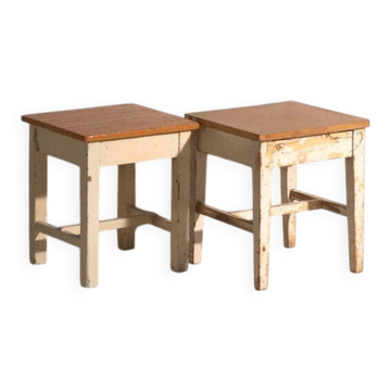 Antique pine bedside tables – Central Europe, circa 1940 #13
