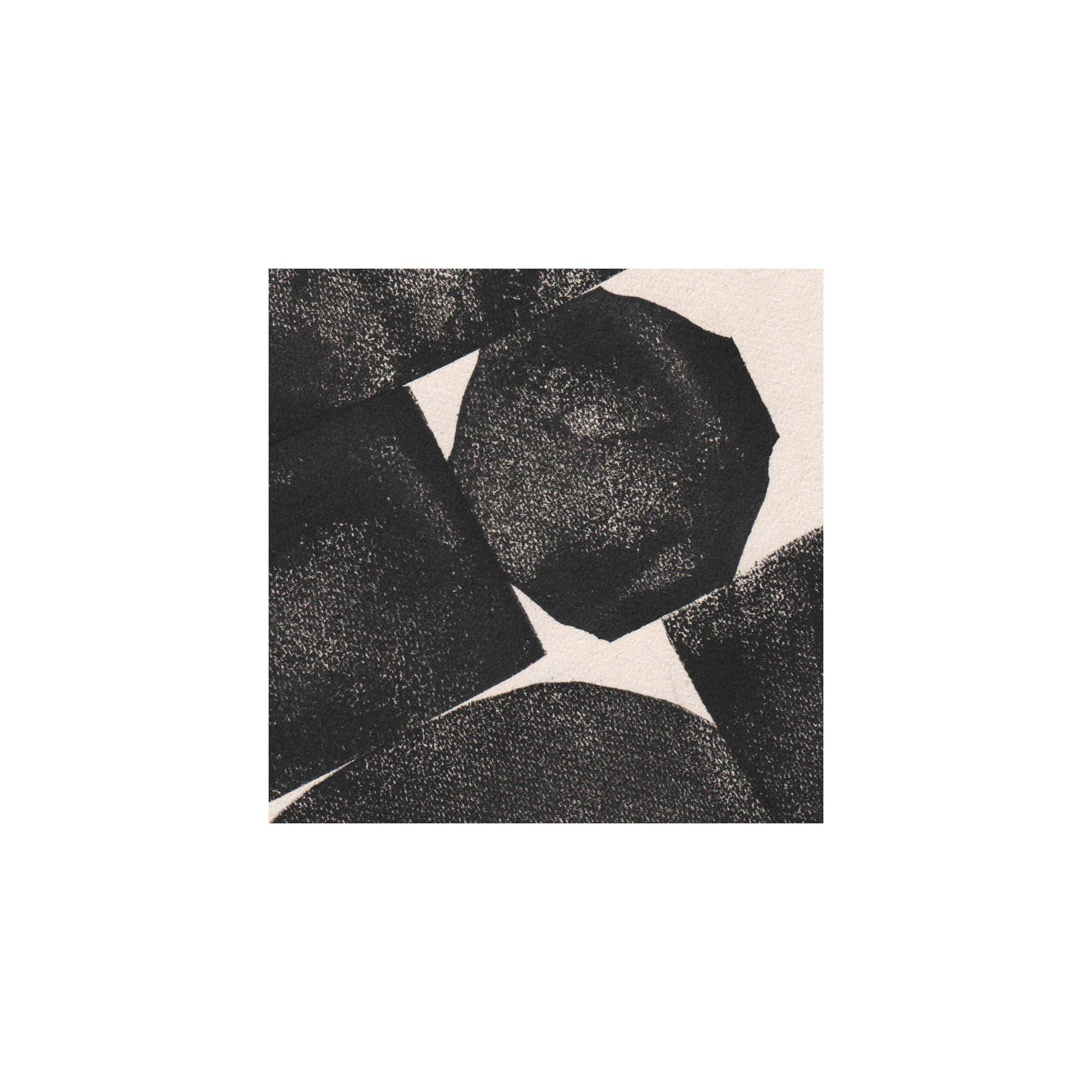 Collection de 4 peintures abstraites noires sur papier signées eawy