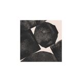 Collection of 4 black abstract paintings on paper signed eawy