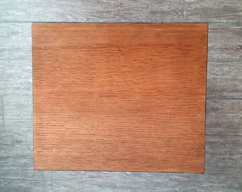 1960s modernist side table – tubular structure & double top