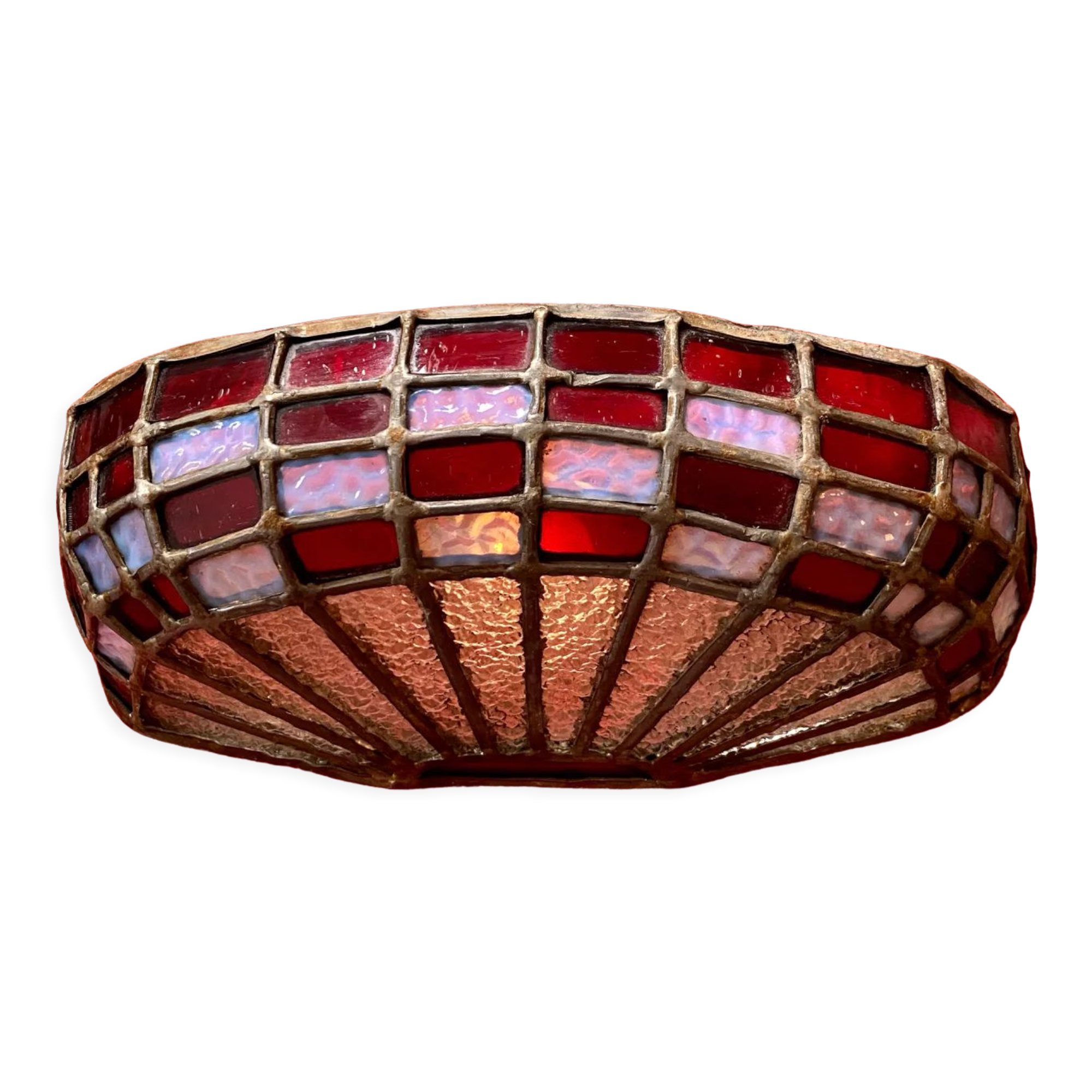 Stained glass wall lamp 1930