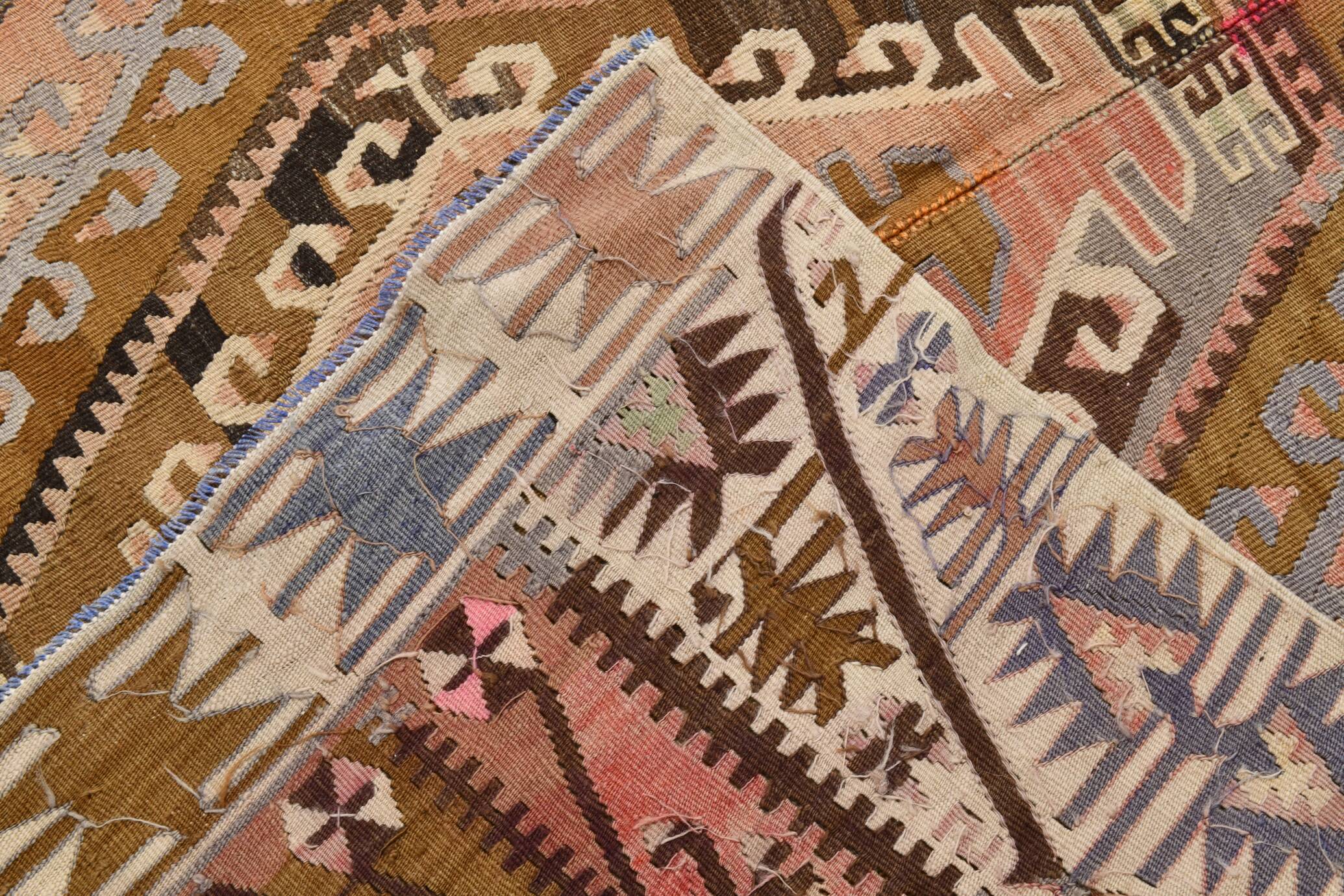 6x13 Handwoven Kilim Rug, 172x397Cm