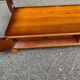 Louis XIV coffee table in solid wood and glass with 2 drawers