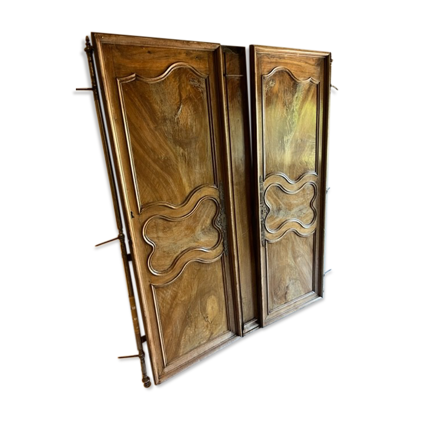 Pair of nineteenth century walnut doors