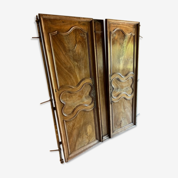 Pair of nineteenth century walnut doors