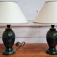 Lampe en albâtre vert émeraude