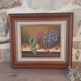 Tableau peinture cadre bois