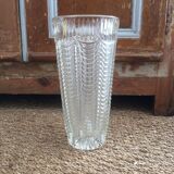 Old vase in chiseled glass