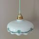 White opaline handkerchief pendant or portable lamp, vintage 1920