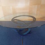 Iron flower table by Maurice Barilone