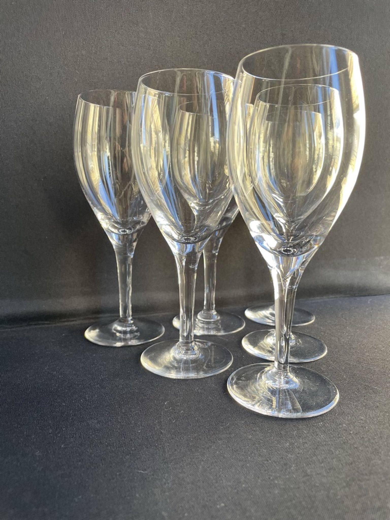 Red wine glasses