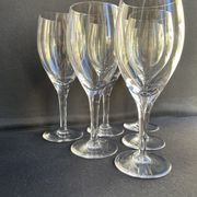 Red wine glasses
