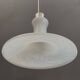 White glass pendant lamp 1980s