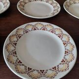 Flat plates set of six HBC Choisy le Roi Elianne decor