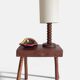 Art Deco wooden table lamp by Charles Dudouyt, France, circa 1930s.