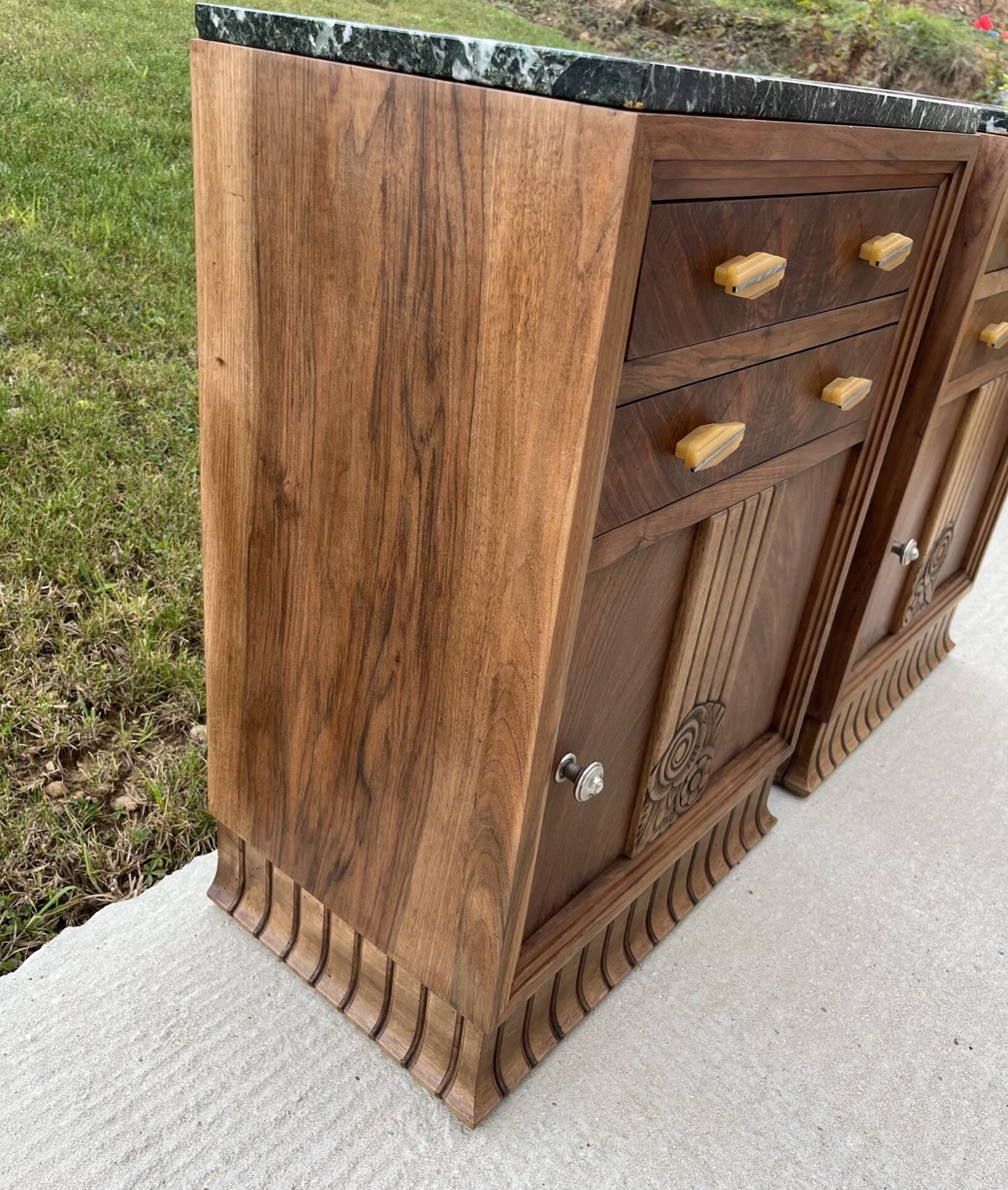 Pair of art deco occasional furniture or bedside tables