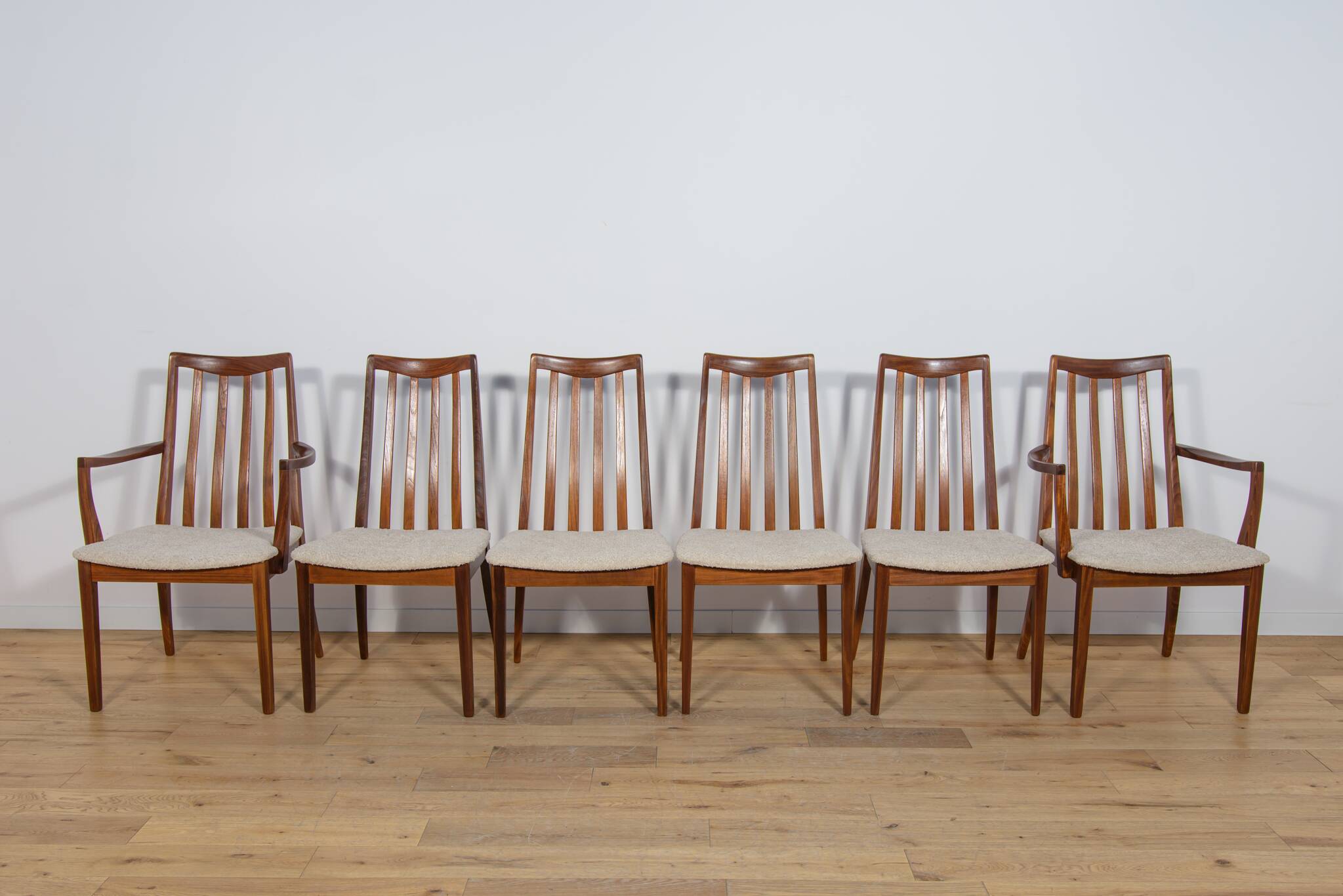 Mid-Century Teak and Fabric Dining Chairs by Leslie Dandy for G-Plan, Unite