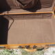 Old quality brown leather suitcase from the 60s