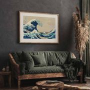 Hokusai The Great Wave off Kanagawa vintage Japanese poster