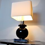 Cubic table lamp with ceramics by Bd Lumica, Italy, 1980