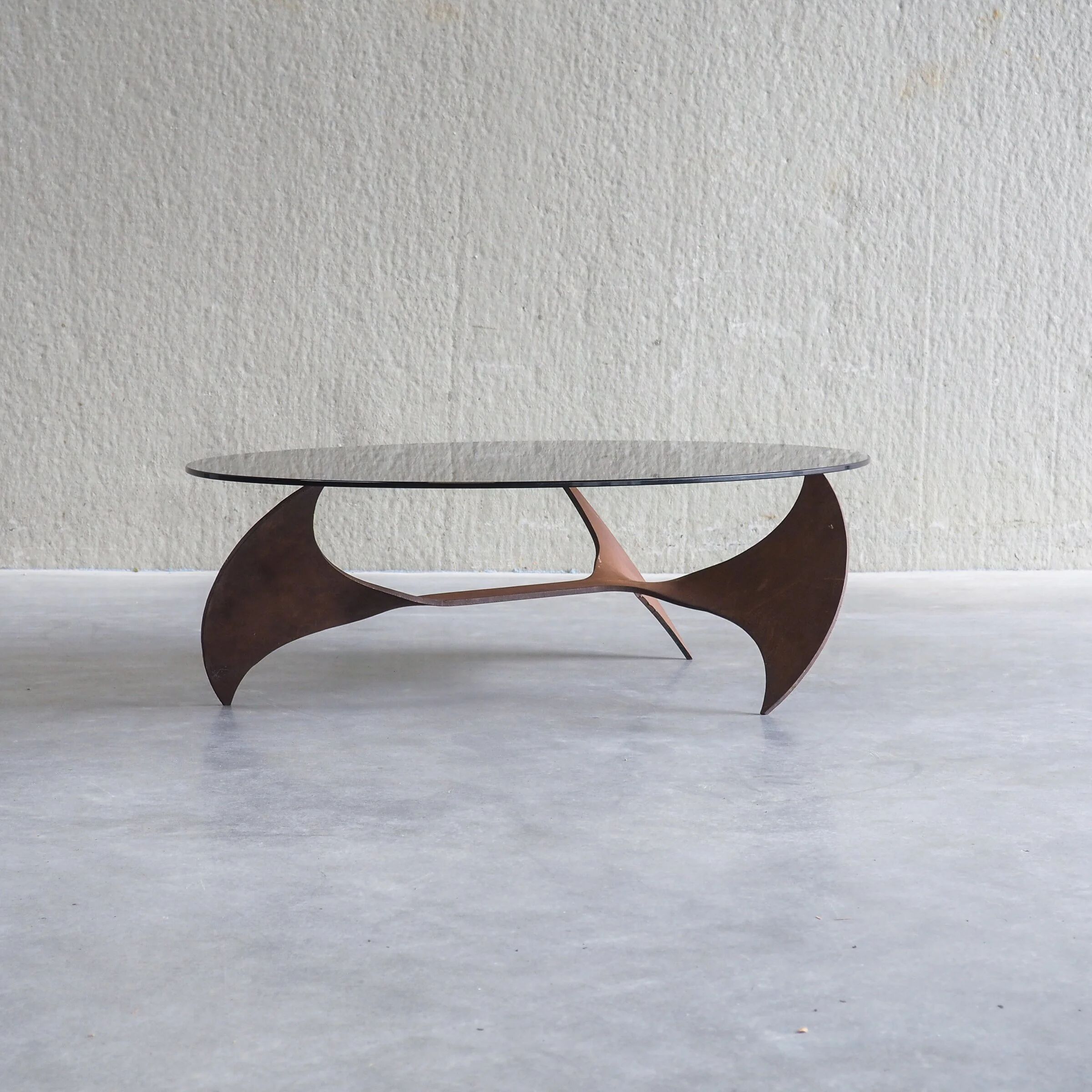 Propeller oval coffee table by Knut Hesterberg for Ronald Schmitt