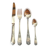 Deetjen cutlery set 48 silver-plated Louis XV rocaille table cutlery no. 25 Marly